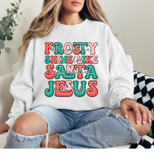 Christian Sweatshirt- Eco Brand- Christmas- Holiday- Frosty Snowman