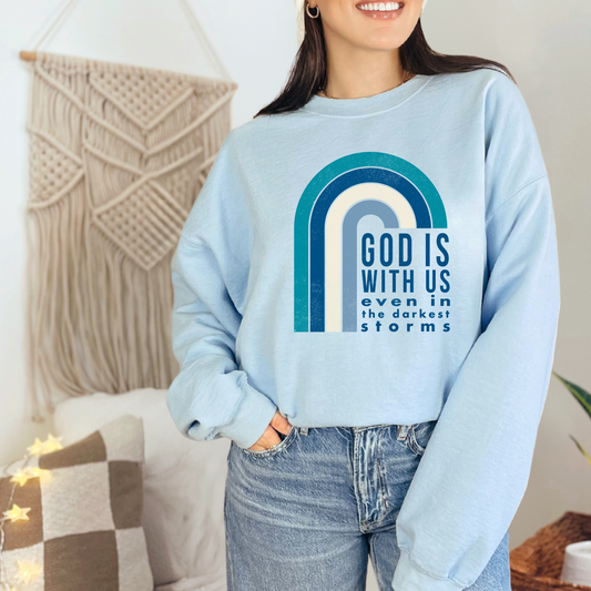 Christian Tshirt-God is with us- Sweater Style