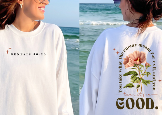 Christian Sweatshirt- Enemy Meant For Evil