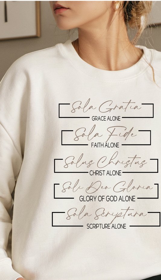 Christian Sweatshirt-Reformed Theology- Faith based