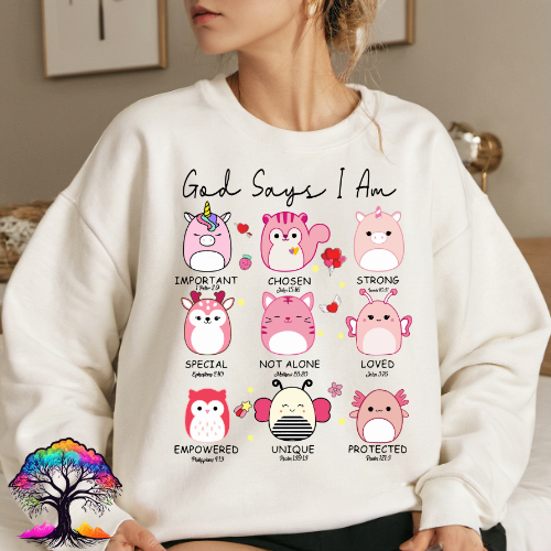 Valentine's Day- Plushies- God Says- Sweatshirt