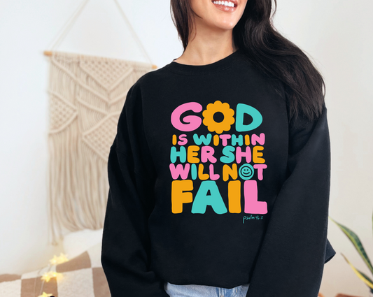 Christian Apparel-God is Within Her- Sweatshirt Style
