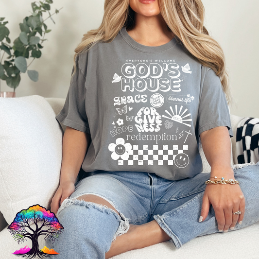 Christian Tshirt- Gods House- Boutique Brand