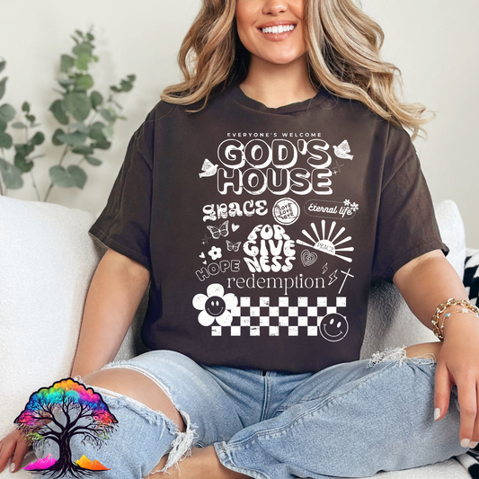 Christian Tshirt- God's House- Eco Brand