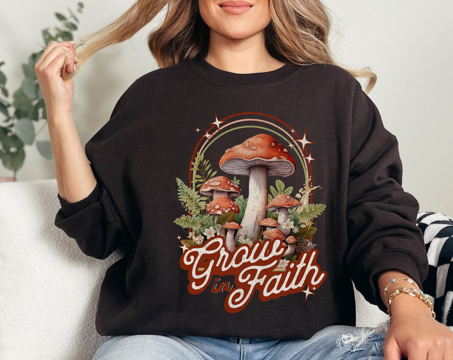 Christian Apparel-Grow in Faith- Sweatshirt Style