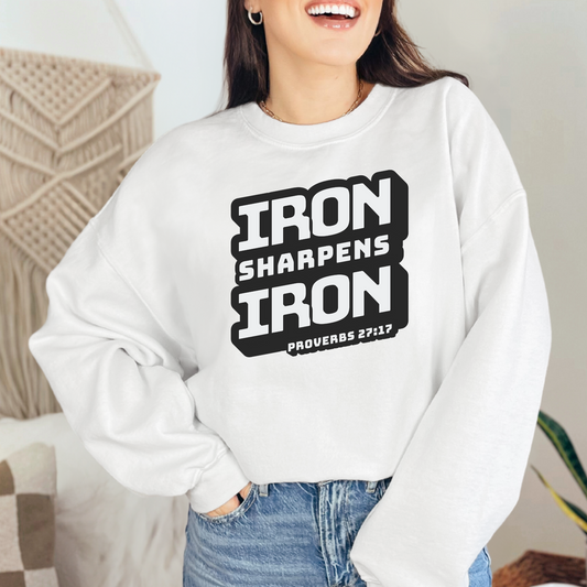 Christian Sweatshirt- Iron sharpens Iron- Sweater Style