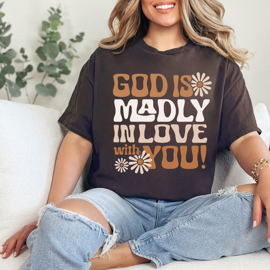 Christian t-shirt-Retro Gods Madly in love-Economical Brand