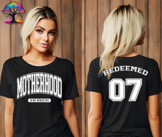 Christian Tshirt-Motherhood is my ministry-Varsity Style Tee