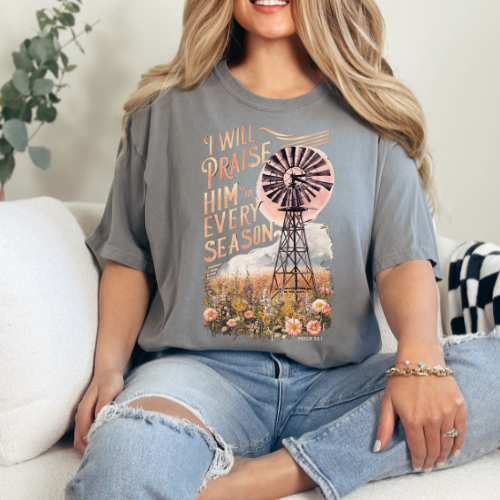 Boutique Brand- Christian Graphic Tee- In Every Season